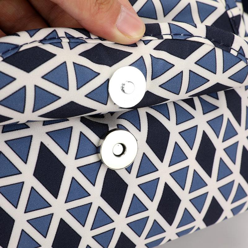 Torba na ramię z nylonu z nadrukiem, torba na kwiaty, mała torba kwadratowa z wieloma przegródkami, torba wielowarstwowa