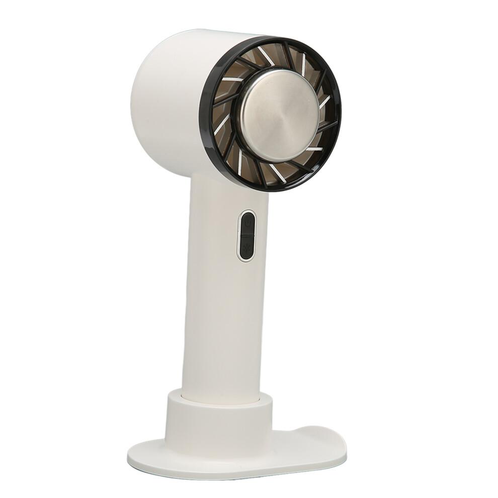 Rechargeable Turbo Fan, Portable Handheld Fan with High-Speed Cooling Turbo Winds, Adjustable Speed Digital Display for Travel (White)
