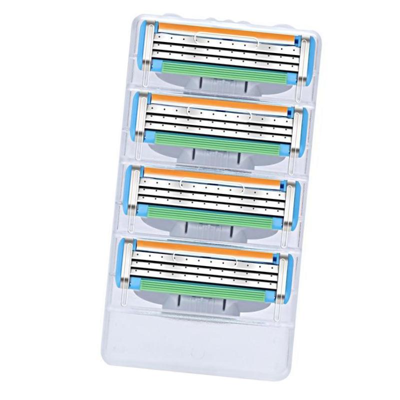 

New 4pcs/lot High Quality Men Razor Blade Facial Care Shaving Men Shaving Blades зелёный