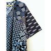 Indisches Schwarzes Langes Indigo-Print Baumwoll-Übergröße Maxi Damen Cover-up Kaftan Kleid CKFTN-SCRN-FULL-BUYIT-063