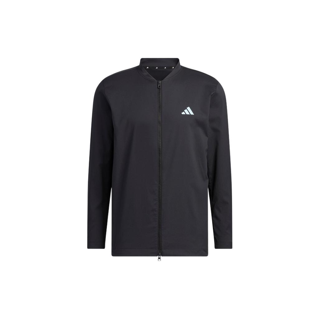 Adidas Solid Color Logo Golf Jacket Men Jackets Black HS9994