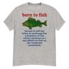 Born To Fish Forced To Sell My Labor Fishing Strange Specific Meme T-shirt Personality Casual Funny Humor Street Short Sleeve