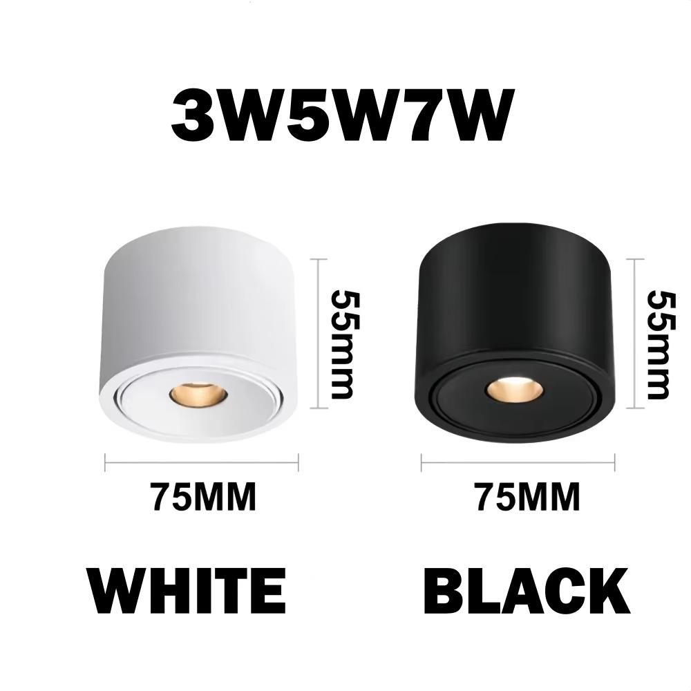 Small Beam Angle Spotlights 3°8°15°24° Dimmable Surface Mounted Ceiling Lights for Dining Tables Museums Bars Family Lighting