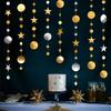 Pendant Ornaments Christmas Decorations for Home New Year 400cm Twinkle Star Snowflake Paper Garlands Christmas