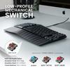 Perixx Px Ergo Mech Ergonomic Keyboard Mechanical Tenkeyless Low Profile Wired Connection USB Compatible with OS X Black English Layout Windows/Mac