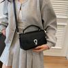 New fashion portable small square bag women's 2025 trendy versatile shoulder bag casual simple messenger women's bag