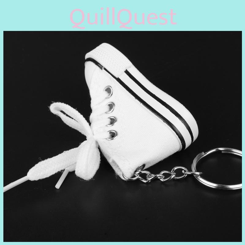 Creative Canvas Shoe Keyring Keychain With Metal Material For Men And Women