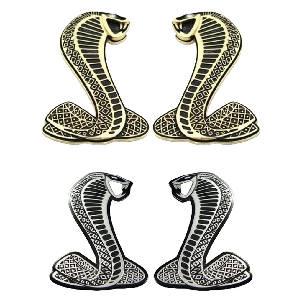 Car Front Hood Grille Emblems Metal Snake Stickers Rear Trunk Car Stickers Universal Automotive Styling Accessories