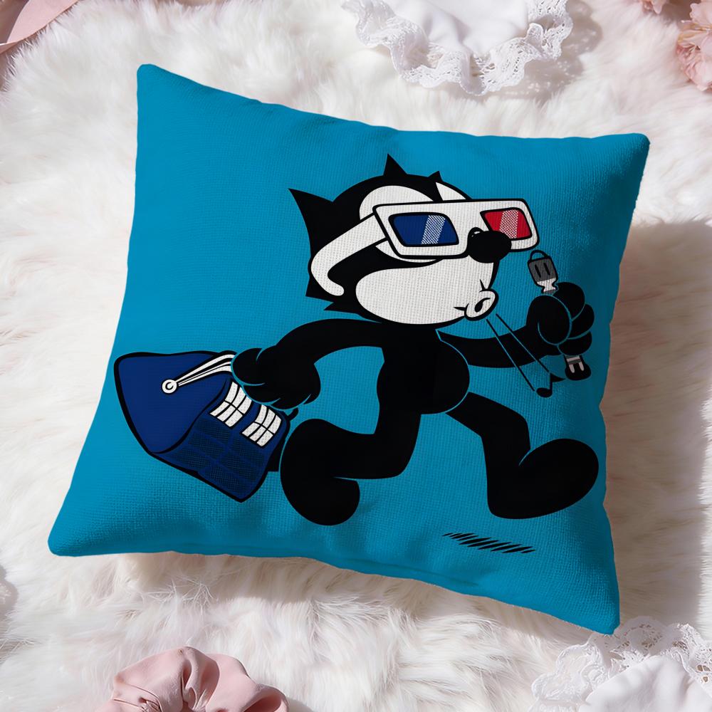 cute f-Felix the Cat Cushion Cover Premium Comfort Reversible Pillow Cove -Two in One Design for Any Room & Car Interior