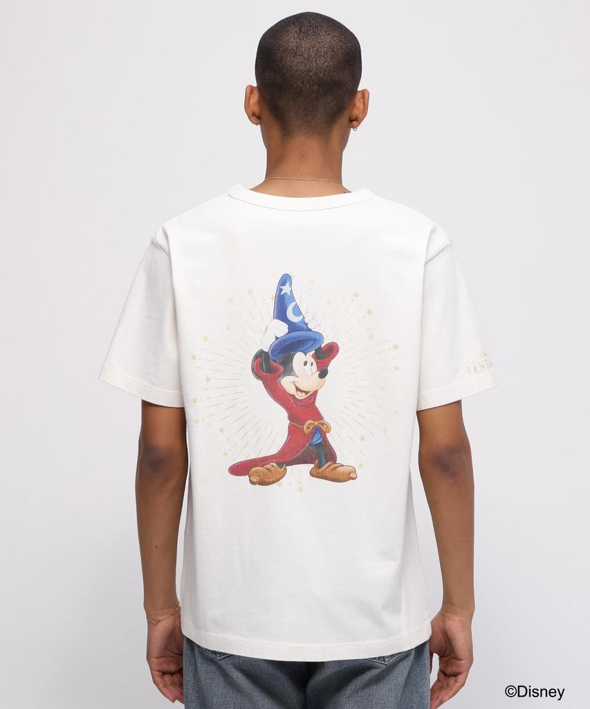 AVIREX Collection FANTASIA MICKEY MOUSE PRINT Size L 033 T-SHIRT Men's Off-White 783-5234024