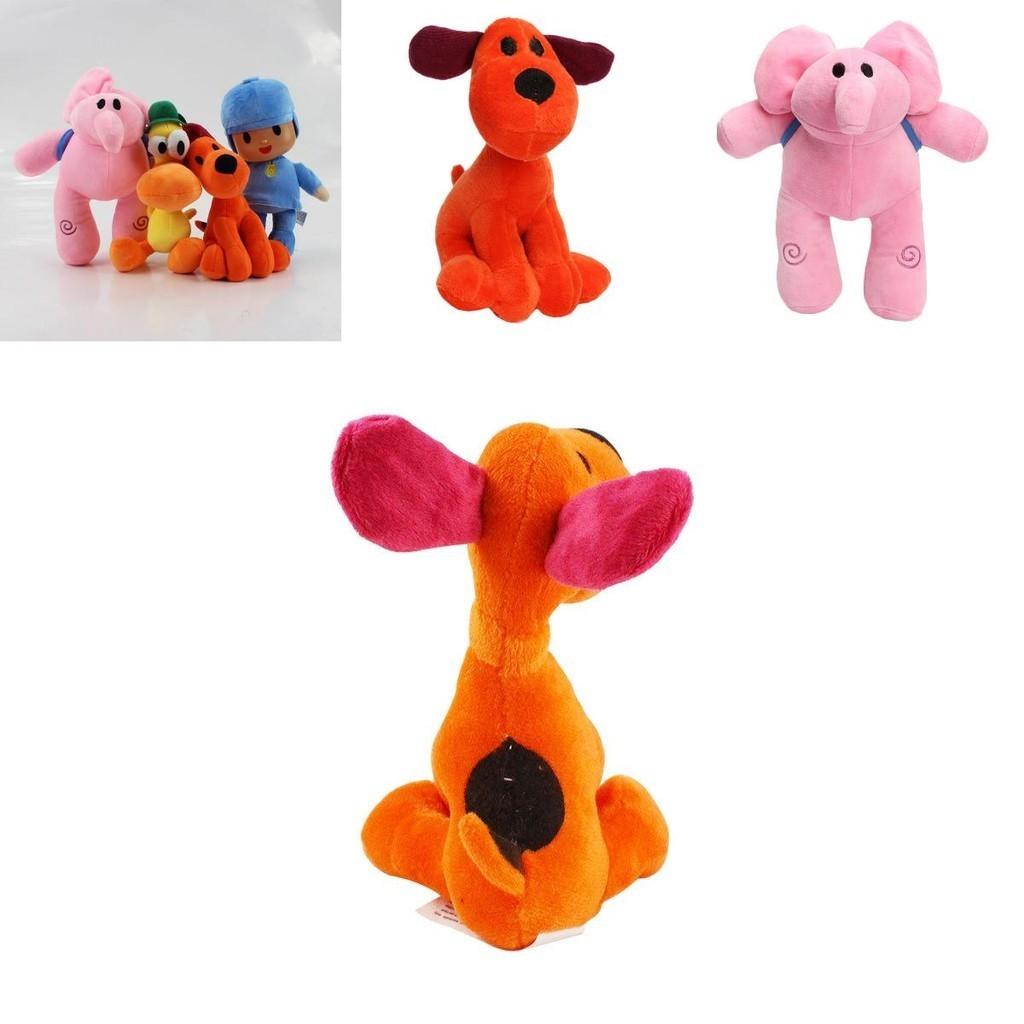 Adorable Set Of 4 Pocoyo Elly Pato Loula Soft Plush Stuffed Figure Toy Dolls For Kids
