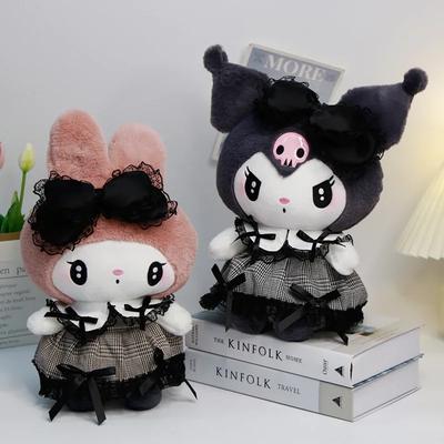 Gothic Lolita Kuromi My Melody Cuddly Plush Toy, Cute Cartoon Ornament Plushie Pillow, Perfect Gift For Girls Birthday Gift