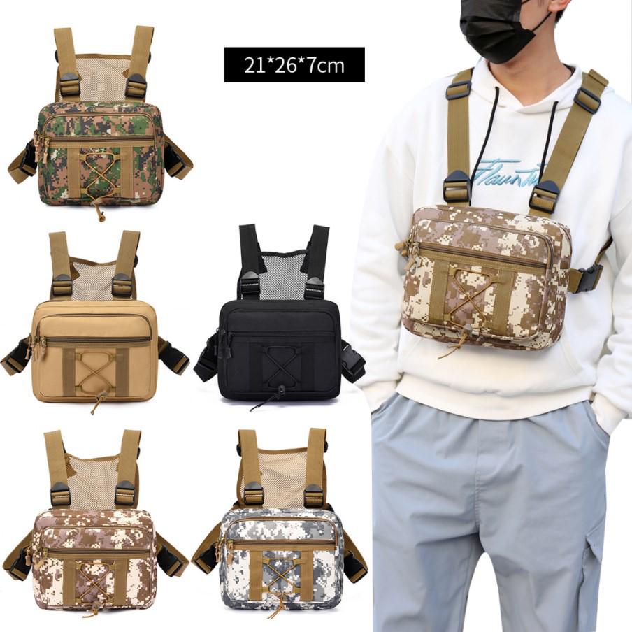 Camouflage Tactical Chest Bag and Sports Vest Combo