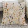 Funda de almohada de floración rica con adorno de flor tridimensional Funda de almohada Decoración de sofá para el hogar Funda de cojín Almohada de mesita de noche
