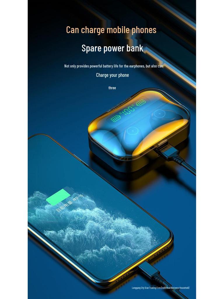 Bluetooth 5.4 Wireless Dual Mini In-Ear Earbuds for Huawei, OPPO, Apple, Vivo - Over-Ear Sports Headphones