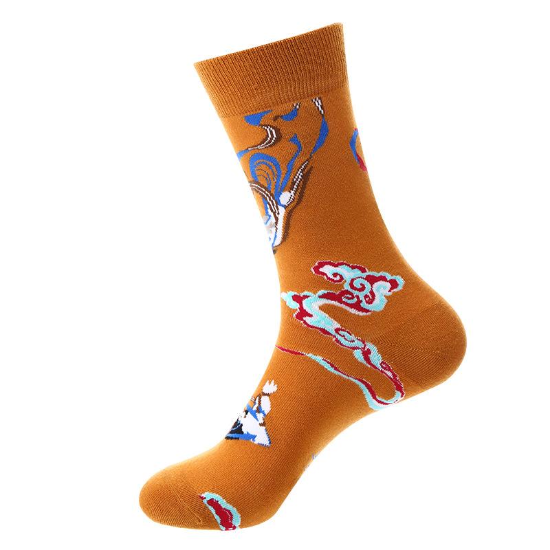 Cartoon Fruit Animal Cake Flower Mixed Colors, Pure Cotton, INS Fashion Brand, Net Red, Casual Fashion Socks for Men and Women