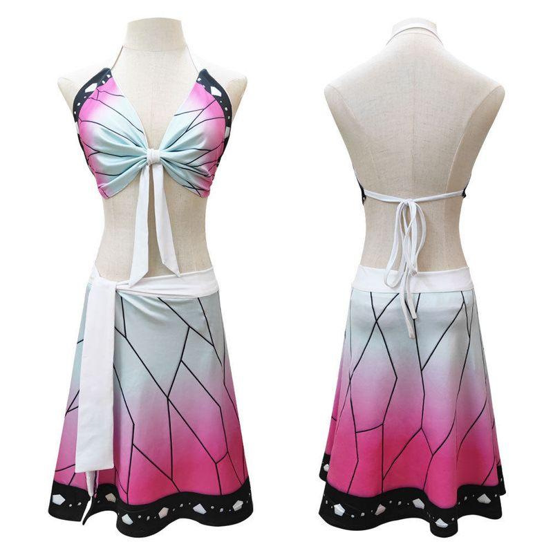 Demon Slayer Cosplay Costume Swimsuit Butterfly Shinobu Tanjiro Nezuko Bikini Cosplay Swimsuit Anime Clothing