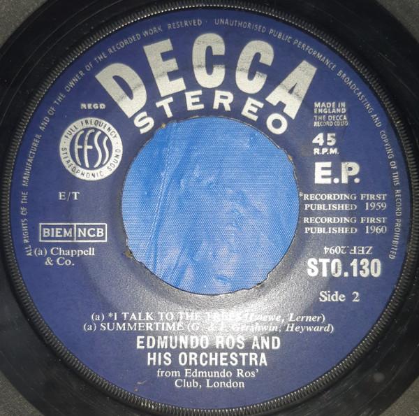 

7inch Record EDMUNDO ROS & HIS ORCHESTRA - Broadway Cha-Cha STO130 Decca 1960 UK Soundtracks & Musicals Used