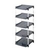 Heiwa Kougyou Crystal Shoe Rack, 5 Tiers, Gray