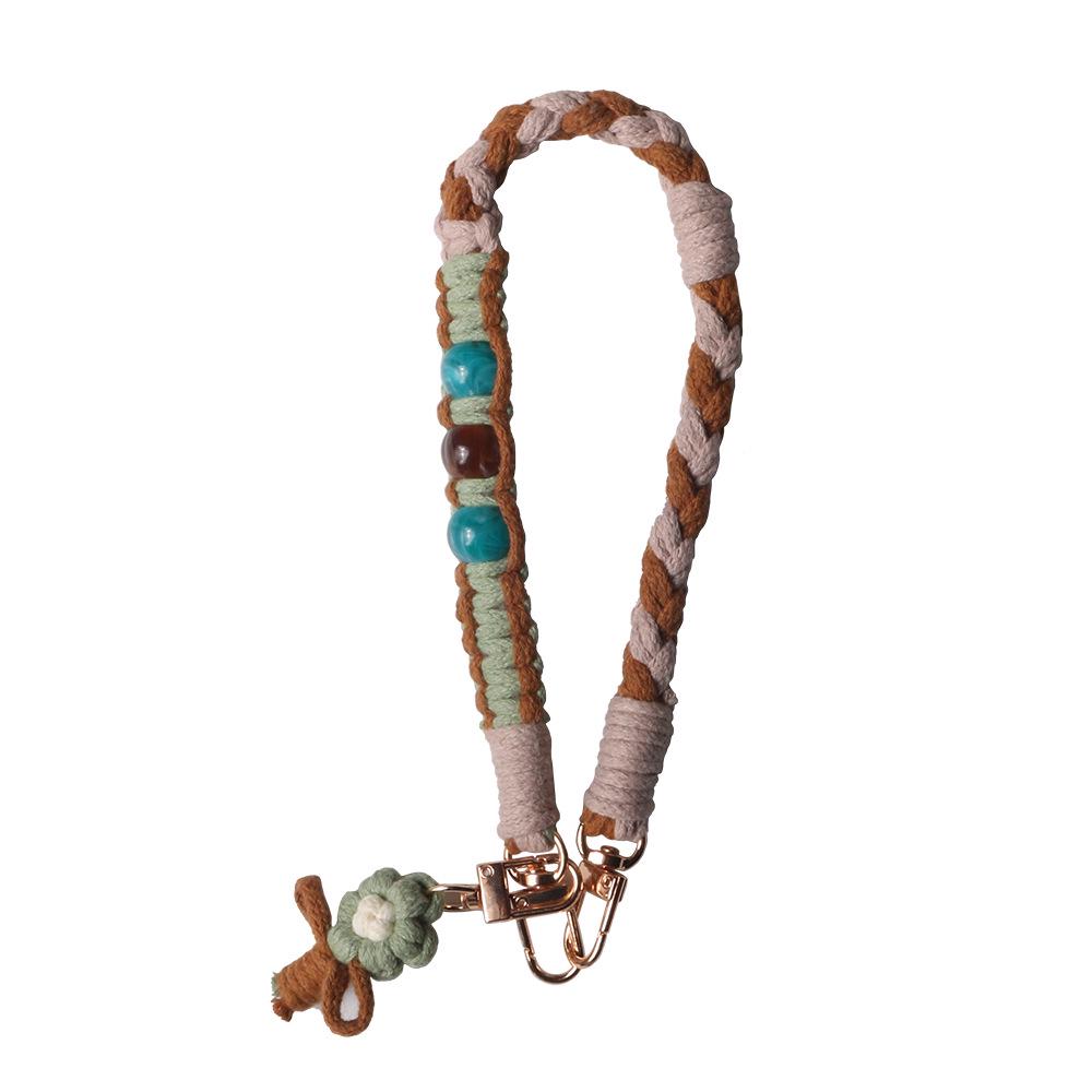Handmade Floral Woven Lanyard: Stylish High-End Phone and Keychain Pendant
