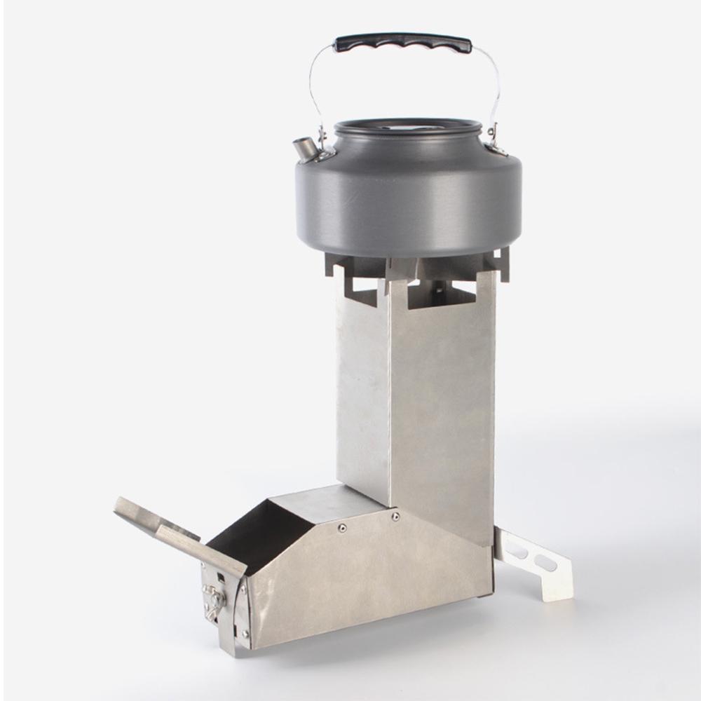 Lixada Outdoor Collapsible Wood Burning Stainless Steel Stove Backpacking Camp Tent Stove