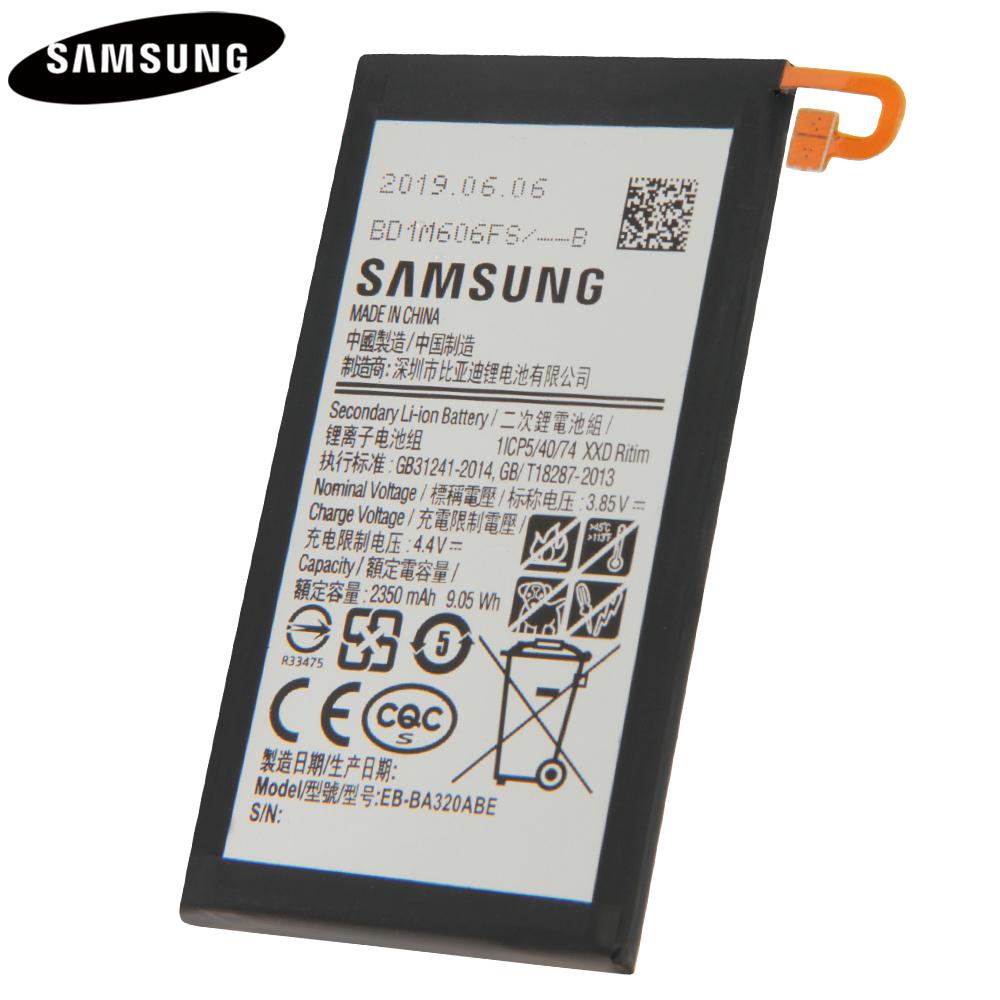 Original Replacement Battery For Samsung GALAXY A3 2017 Edition A320 A320FL A320F A320F/DS A320Y/DS A320Y EB-BA320ABE Battery 2350mAh