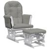 VidaXL Chaise berçante avec repose-pied Gris clair Tissu 351662