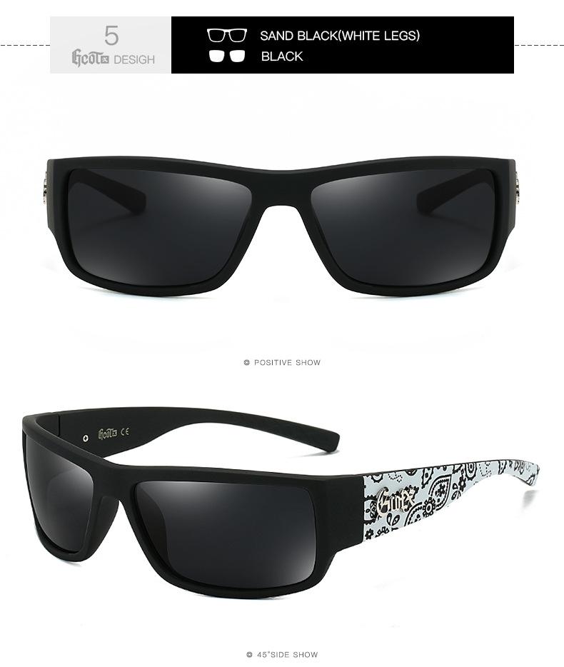 GCOTX Chicano Style Polarized Sunglasses Hip Hop Fashion Biker Summer Driving Glasses