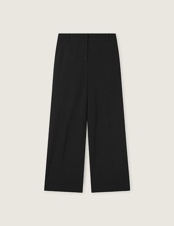 ROEM All Day Slacks Four-Way Stretch Straight Elastic Waist Slacks Basic Ver_Rmtwg23R14