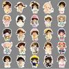50 Cotton Doll Graffiti Stickers Cartoon Cute Doll Decorative Mobile Phone Case Water Cup Small Mochi Stickers