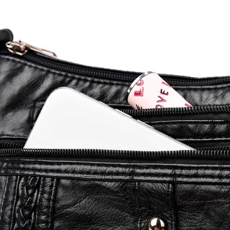Dámská crossbody taška Taška pro matku středního věku Měkká kožená taška přes rameno