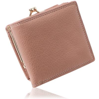 JOKnet Compact Wallet with Clasp Small Mini Coin Size F Via Women's Bi-fold Closure, Wallet, Purse, Strawberry, (Ships Mail)