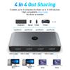 4 Port Usb Switch Selector Kvm Switch for Mouse Keyboard Printing Share Computer KVM Switches