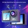 5K Dual Screen HD Sports Camera - Waterproof, Remote Control, Wireless Mic, Photo & Video VLOG Recording.