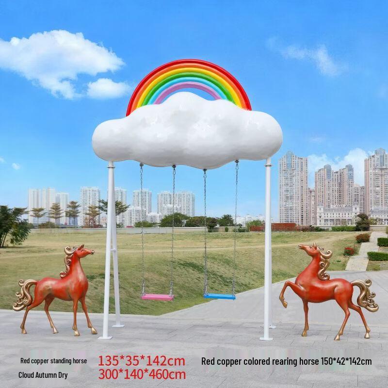 Yan Ziran Large Fiberglass Horse Sculpture