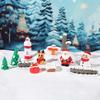 Creative Christmas Ornament Gift Bag with Reindeer, Snowman & Santa Claus Decorations for Micro Landscape Scenes