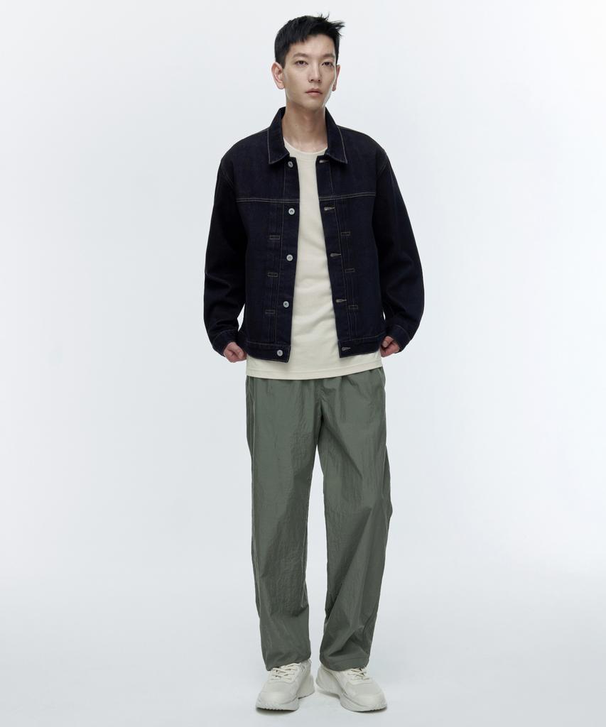 MUSINSA STANDARD Nylon Wide String Pants [Light Khaki]