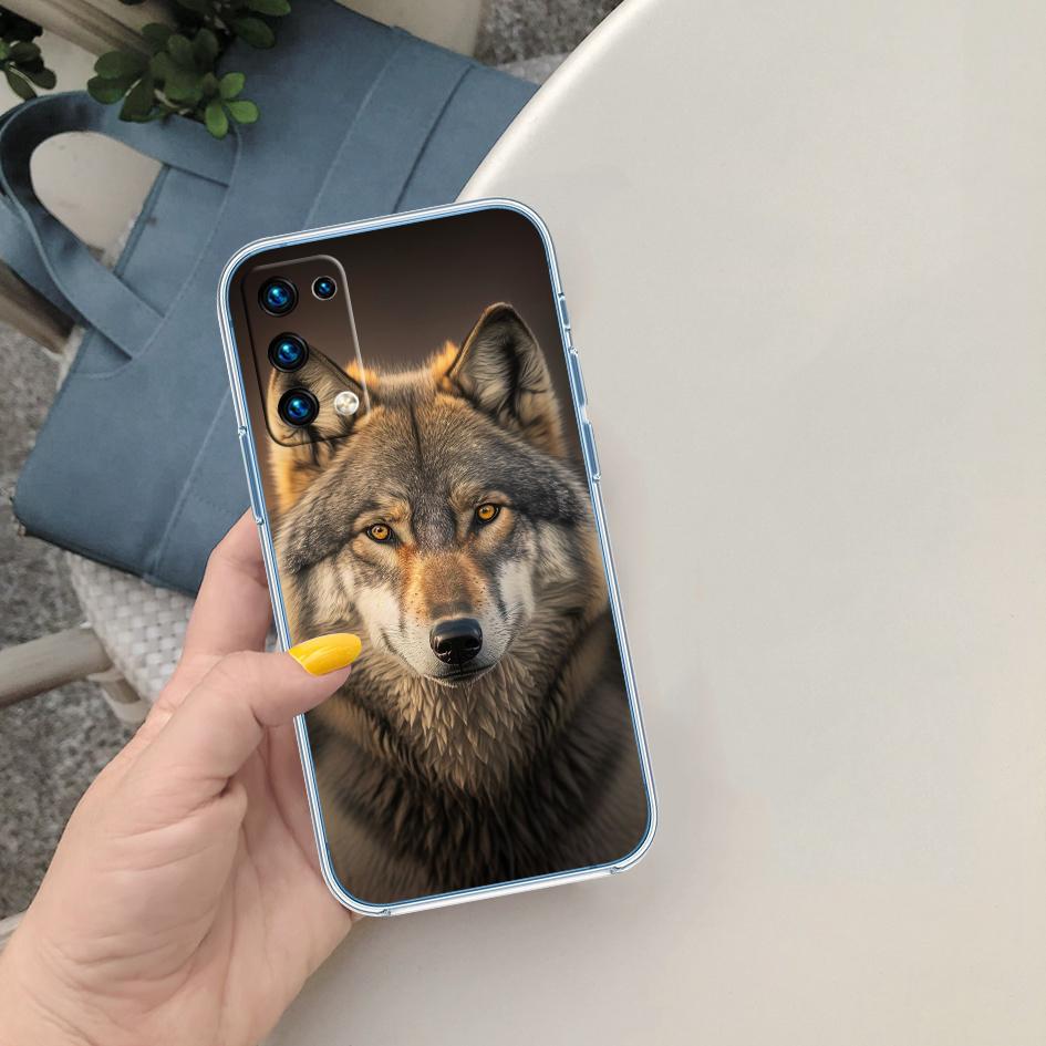 

FM3 Animal Wolf Tiger lion Soft Shell Transparent Phone Case for Samsung Galaxy A04 A04S A14 A23 A34 A54 M23 M33 M52 M53 Galaxy A14 5G
