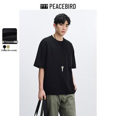 PEACEBIRD Men's Loose Fit Workwear Pocket T-Shirt