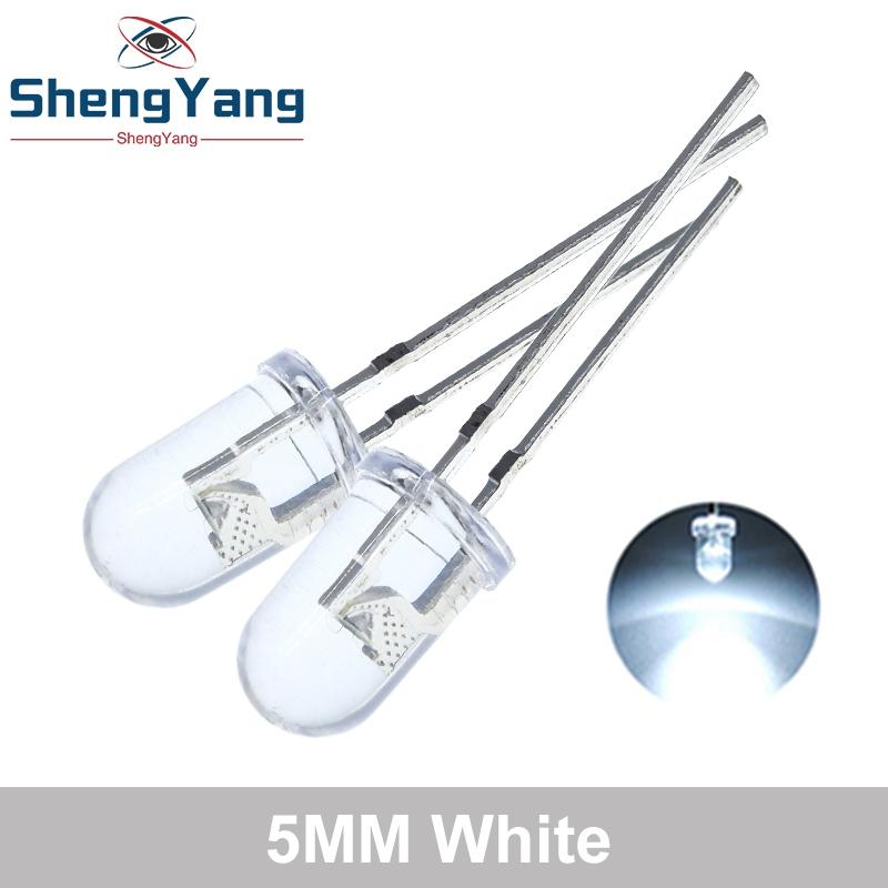 10/20/100PCS LED Transparent Round 3MM 5MM Super Bright Water Clear Green Red White Yellow Blue Light LED Bulbs Emitting Diode