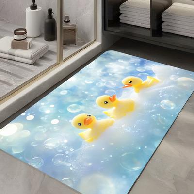 Cute Duck Bath Mat, Playful Duck Design for Bathrooms, Kitchens, and Living Rooms—Ideal Gift for Home Decor
