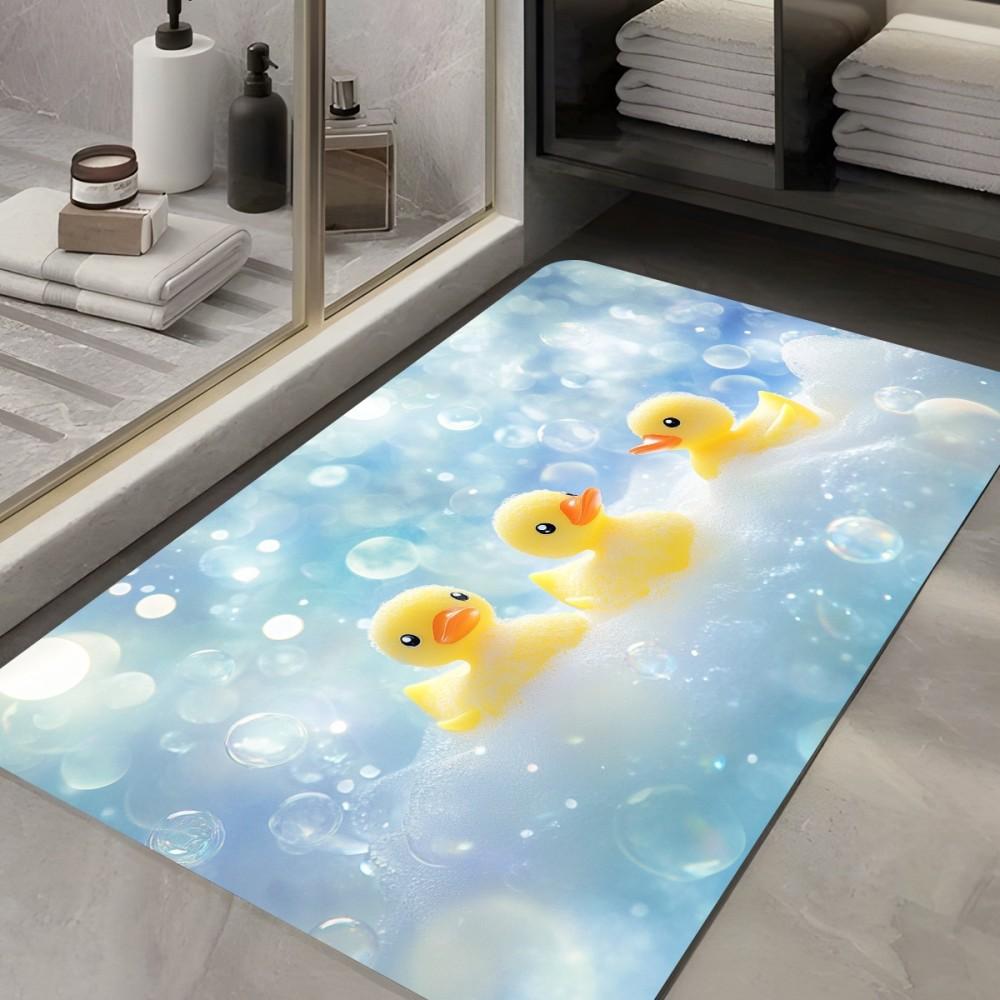 Cute Duck Bath Mat, Playful Duck Design for Bathrooms, Kitchens, and Living Rooms—Ideal Gift for Home Decor