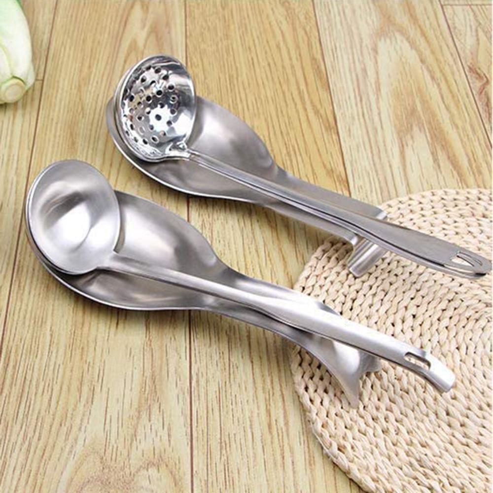 Dinnerware Cooking Utensils Stainless Steel Spoon Rest Ladle Holder Tableware Rack Spatula Stand