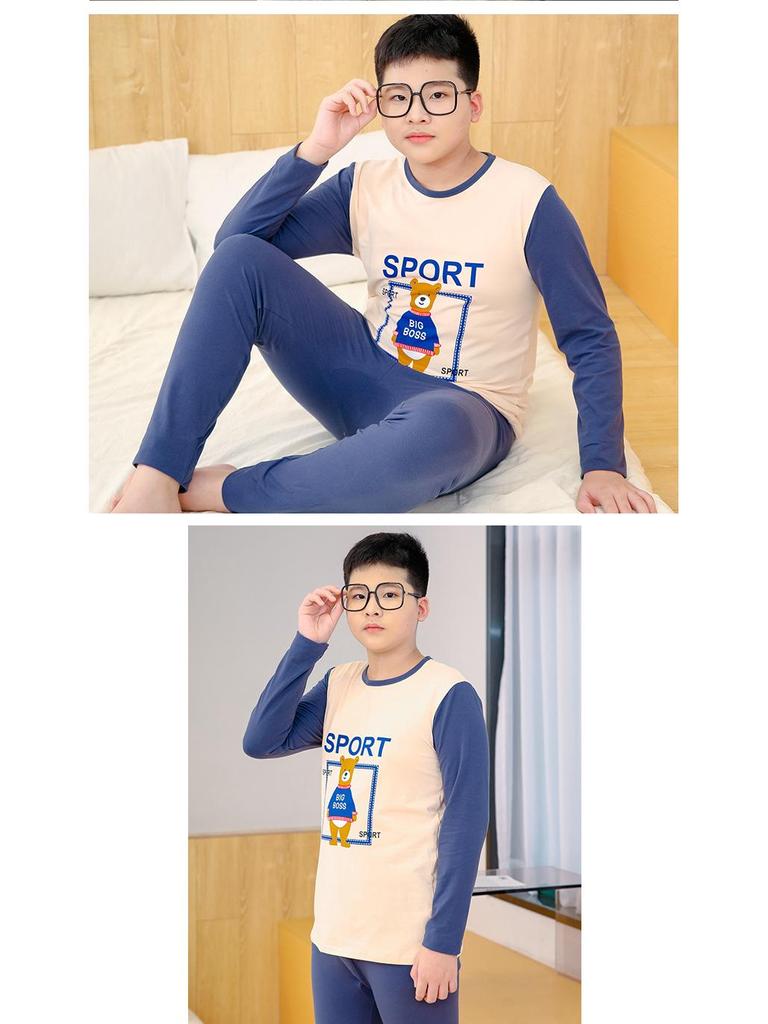 Teen Plus-Size Lycra Cotton Underwear & Pajama Set for Boys and Girls
