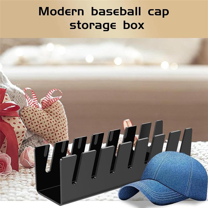 A20F-Hat Stand For Baseball Caps Display Organizer No Install Acrylic Hat Holder For Baseball Caps For Bedroom, Closet
