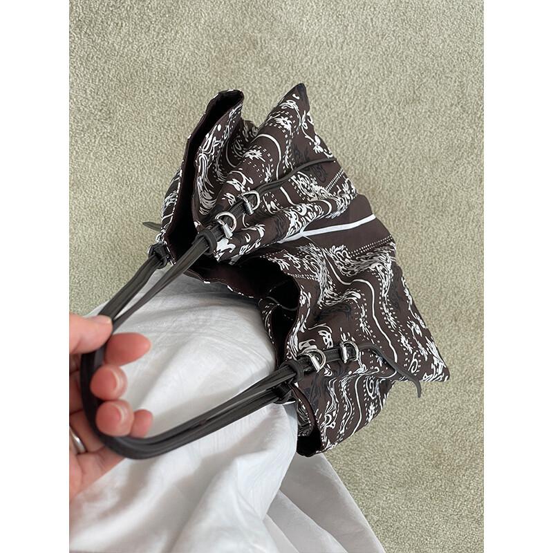 Large Capacity, Printed, Single Shoulder Shopping Bag, Tote Bag, New Spring/summer 2025 Style, Casual Women's Bag, Lazy, Commuting Handbag