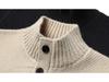 Men's Knitted Stand-up Collar Cardigan: Trendy Autumn/Winter Fashion Sweater with Long Sleeves and Thickened Design.
