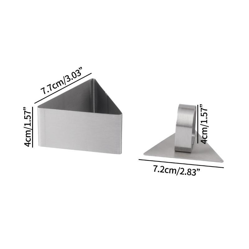 Stainless Steel Mousse Cake Ring Molds with Press Plate 1/4 Pcs Multi Shapes for Commercial Bakery Dessert Making