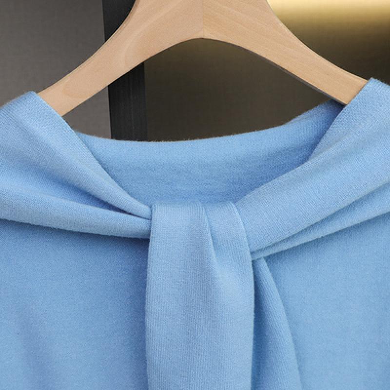 Spring and Autumn Air-conditioned Room Shoulder Small Shawl Knotted Knitted Knitted Sweater Wool Scarf Women