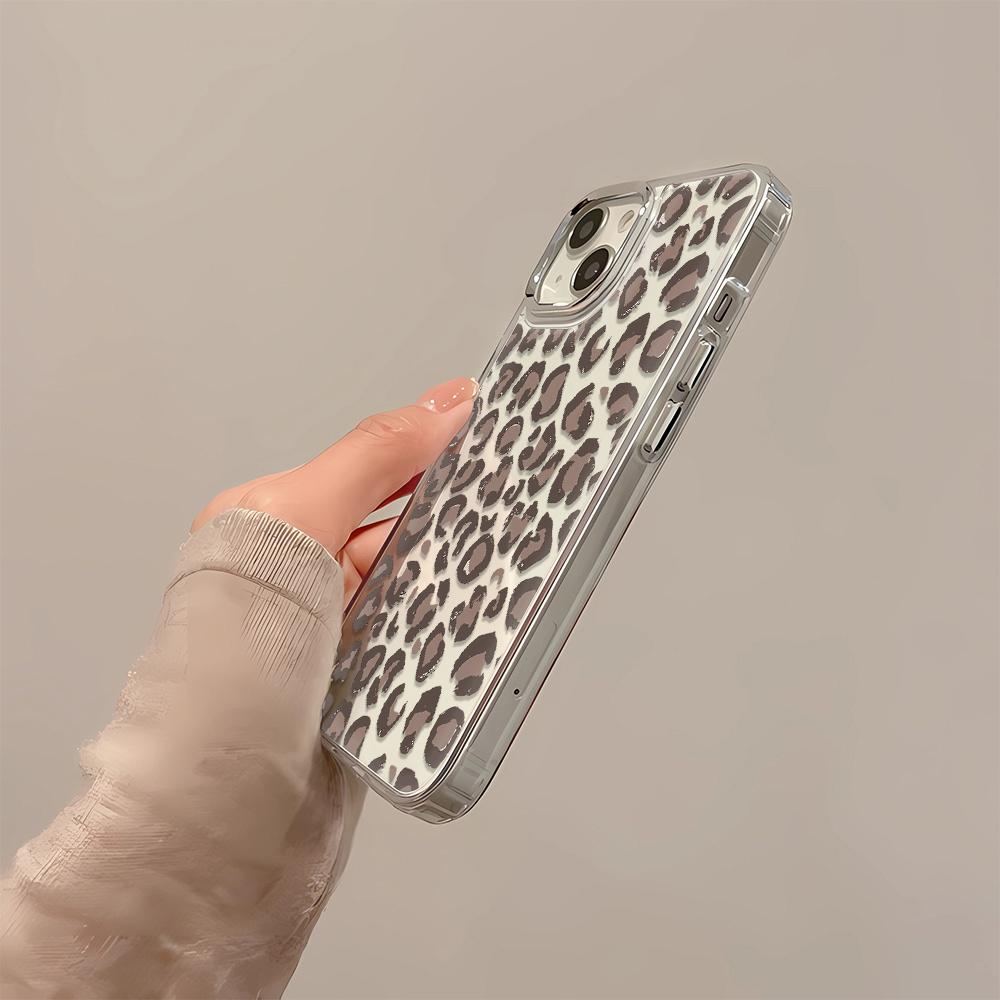 Girl Heart Pattern Phone Case For IPhone 12 13 11 Air 16 15 14 17 Plus Pro Max Shockproof Wildness Cover Leopard Print Funda